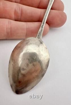 Cuillère en argent coin Navajo en lingot profonde estampée martelée flèche 6 de 1908