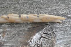 Cuillères en corne courbée et sculptées des Tlingit du début du 20e siècle avec de la nacre