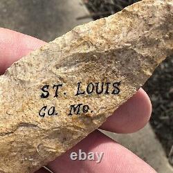 Dague lancéolate de Stringtown 6 1/8 Fossile de Harrodsburg St Louis MO G10+ Vidéo