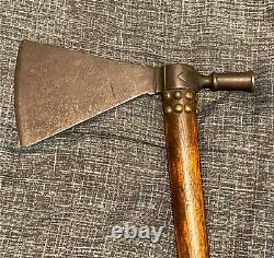 Début Des Années 1800 Pipe Tomahawk Axe Native Indian Origin Forged Metal Head