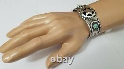 Début Fred Harvey Era Sterling Turquoise Horseshoe Lone Star Cuff (53 Grammes)