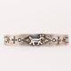 Début Fred Harvey Sterling Silver Cheval Dogs Whirling Log Flèches Bracelet De Cuff 7