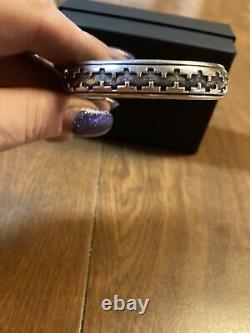 Début Vintage Tommy Singer Navajo 925 Ss Overlay Design Cuff Bracelet