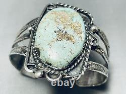 Dépôt anticipé Turquoise! Bracelet vintage en argent sterling Navajo #8