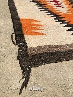 Early Antique Navajo Selle Blanket Rug Native American C 1910 1920 40 X 28