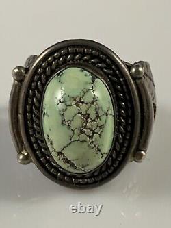 Early Carico Lake Tall & Thick Stone, Belle Ancienne Bague De Pion Sterling Navajo 11