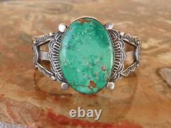 Early Morris Robbinson (1901-1984) Bracelet Sterling Silver & Turquoise 7 Pouces