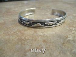 Early Older Vintage Tommy Singer (d.) Navajo Sterling Silver Design Bracelet