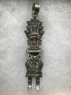 Early Tommy Singer Kachina Jewelry Argent Withgold Incrustation