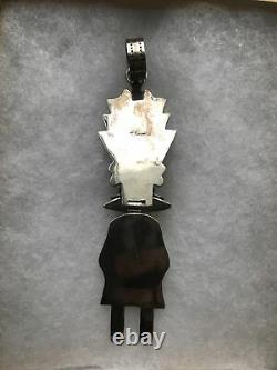 Early Tommy Singer Kachina Jewelry Argent Withgold Incrustation