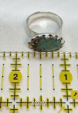 Early Ultra Rare Carolyn Pollack Relios Argent Sterling Turquoise Taille De Bague 8