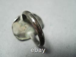 Early Vintage Navajo Bleu Clair Turquoise Sterling Silver Ring