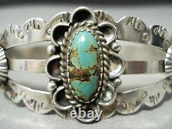 Early Vintage Navajo Royston Turquoise Sterling Silver Bracelet Vieux