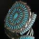 Early Zuni Aiguille Point Turquoise Massive Cuff Bracelet