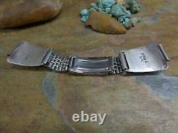 Early Zuni Effie C Sterling Turquoise Coral Snake Watch Conseils Cuff Old Pawn Era