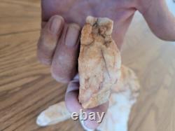 Effigie de chien en cristal de quartz, art rupestre amérindien, artefacts, outils