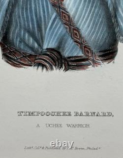 Ensemble 4 Chefs Amérindiens McKenney & Hall Lithographies Rice & Hart années 1840