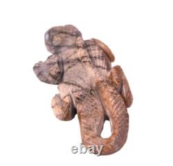 Fétiche de lézard Zuni très détaillé par Hudson Sandy, début du XXIe siècle