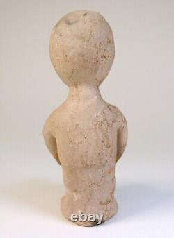 Figure du Dieu de la pluie Tesuque en poterie ancienne du début du XXe siècle, taille 6,75 H