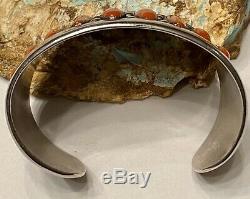 Finest Early Frank Patania Thunderbird Boutique Sterling Big Red Coral Bracelet