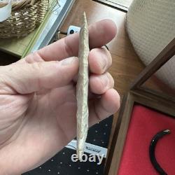 Flèche de Thèbes en chert de Burlington, comté de St Clair, Illinois, années 1900, COA Perino G9.5