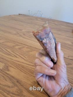 Fossile de hache géante, effigie en pierre amérindienne, art rupestre, artefacts, outils
