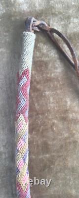 Fouet en crin de cheval avec sangle au poignet fait en prison, fin du 19e siècle - début du 20e siècle