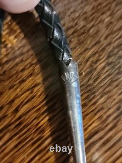 GRAND Bolo Tie en Argent Sterling avec Turquoise Sculptée de Chef Indien Francisco Gomez