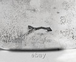 GRANDE ANCIENNE BOUCLE D'AGRAFE NAVAJO SIGNÉE EN ARGENT 925 AVEC TURQUOISE KINGMAN ET CORAIL DES ANNÉES 70