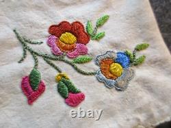 Gants en cuir américains anciens, moufles à gantelet brodées de motifs autochtones, Jour-03212