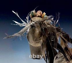 Grand 4 ours en pierre fétiche natif américain Zuni par Teddy Weahkee (d.)