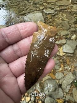 Grand Ancien Authentique Très Beau Point de Flèche en Pin de l'Est du Mississippi