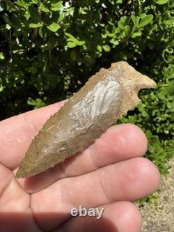 Grand Ancien Authentique Très Beau Point de Flèche en Pin de l'Est du Mississippi