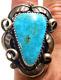 Grand Vieux Pion Fred Harvey Era Navajo Turquoise Sterling Ring 18g Sz 6,25