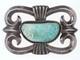 Grande Boucle De Ceinture En Turquoise/argent Sterling De Style Tufa Natif Am&eacute;ricain.