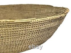 Immense bol de panier Navajo / Dine amérindien du Sud-Ouest 21 pouces de large