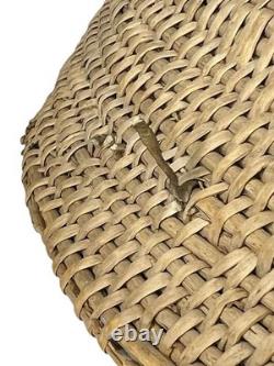 Immense bol de panier Navajo / Dine amérindien du Sud-Ouest 21 pouces de large