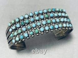 L'un Des Meilleurs Bracelet En Argent Sterling Zuni Turquoise Vintage Du Début Des Années 1900