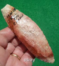 Lame de couteau archaïque précoce colorée de 5-1/16 Authentic Nebraska Arrowhead