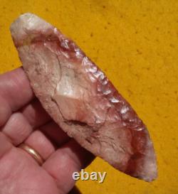 Lame de couteau archaïque précoce colorée de 5-1/16 Authentic Nebraska Arrowhead
