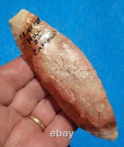 Lame de couteau archaïque précoce colorée de 5-1/16 Authentic Nebraska Arrowhead