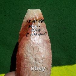 Lame de couteau archaïque précoce colorée de 5-1/16 Authentic Nebraska Arrowhead