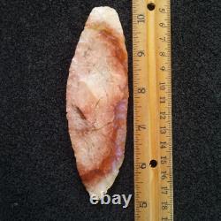 Lame de couteau archaïque précoce colorée de 5-1/16 Authentic Nebraska Arrowhead