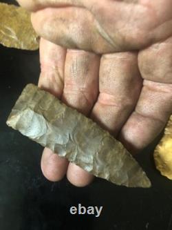 Lance très fine du début de l'archaïque, trouvée à Ky Creek, Brown Dover