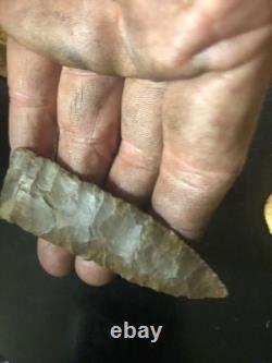 Lance très fine du début de l'archaïque, trouvée à Ky Creek, Brown Dover