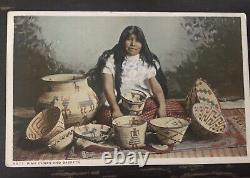 Lot de Cartes Postales des Fabricants de Paniers Amérindiens du début des années 1900