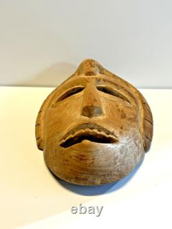 Masque Booger Cherokee Authentique Ancien, vers 1900