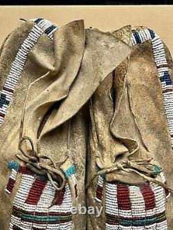 Mocassins perlés amérindiens du début des années 1900 Sioux Cheyenne des plaines