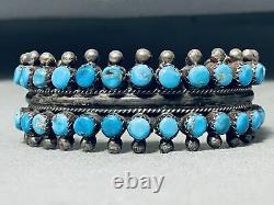 Musée Vintage Navajo Turquoise Sterling Bracelet En Argent