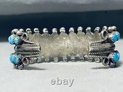 Musée Vintage Navajo Turquoise Sterling Bracelet En Argent